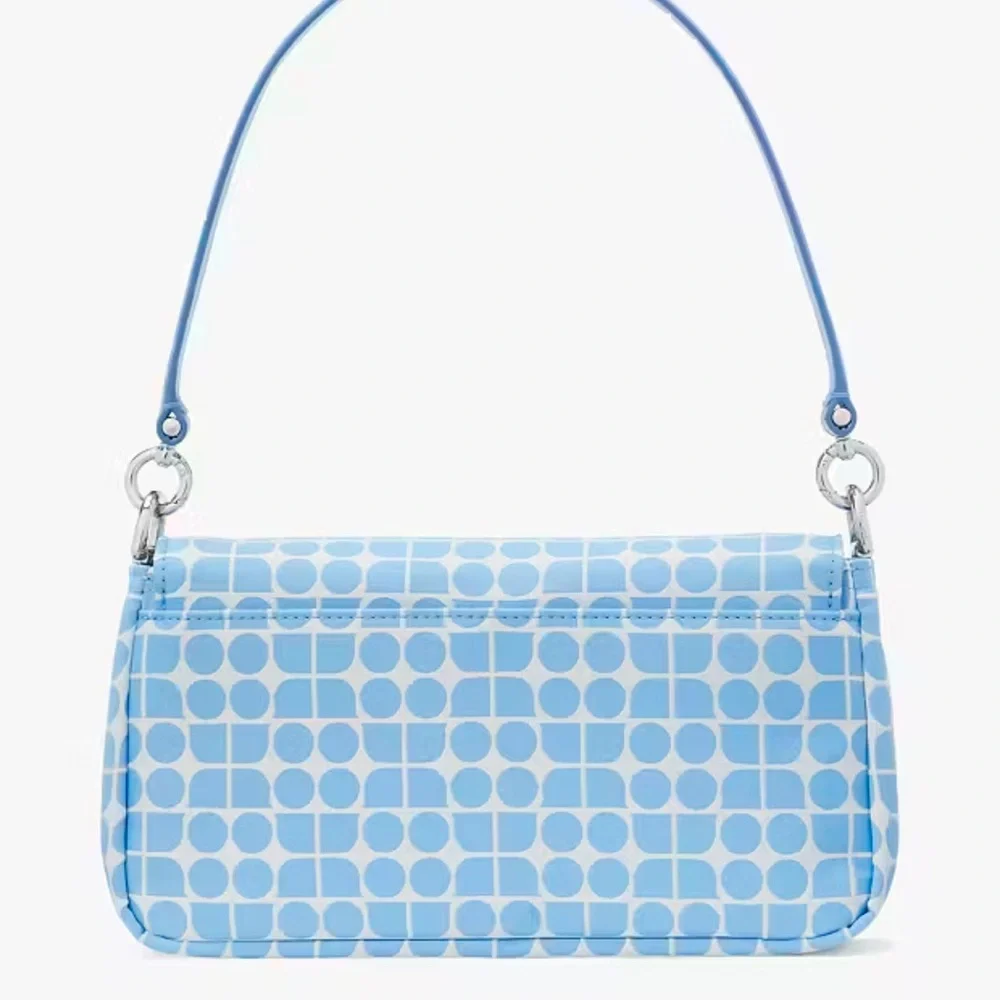 Kate Spade Noel Jacquard Convertible Crossbody Canvas XBody Astral Blue NWT